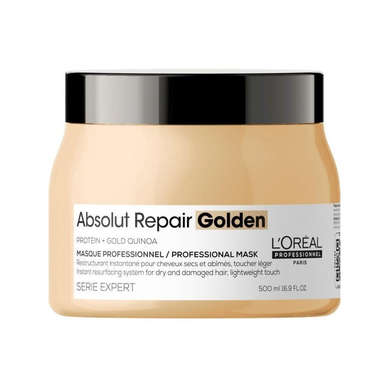 L'Oréal Professionnel Serie Expert Absolut Repair Gold Mask – Maschera Ristrutturante Leggera per Capelli Danneggiati