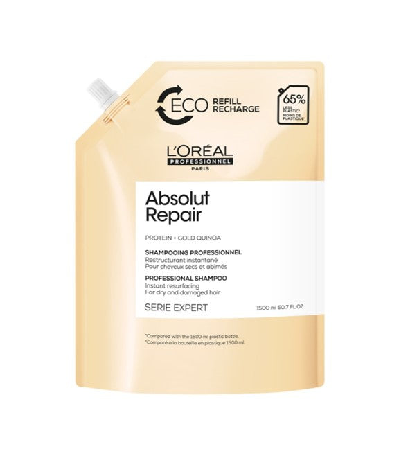 L'Oréal Professionnel Serie Expert Absolut Repair Shampoo Refill 1500 ml – Busta Ricarica Salone Eco-Sostenibile