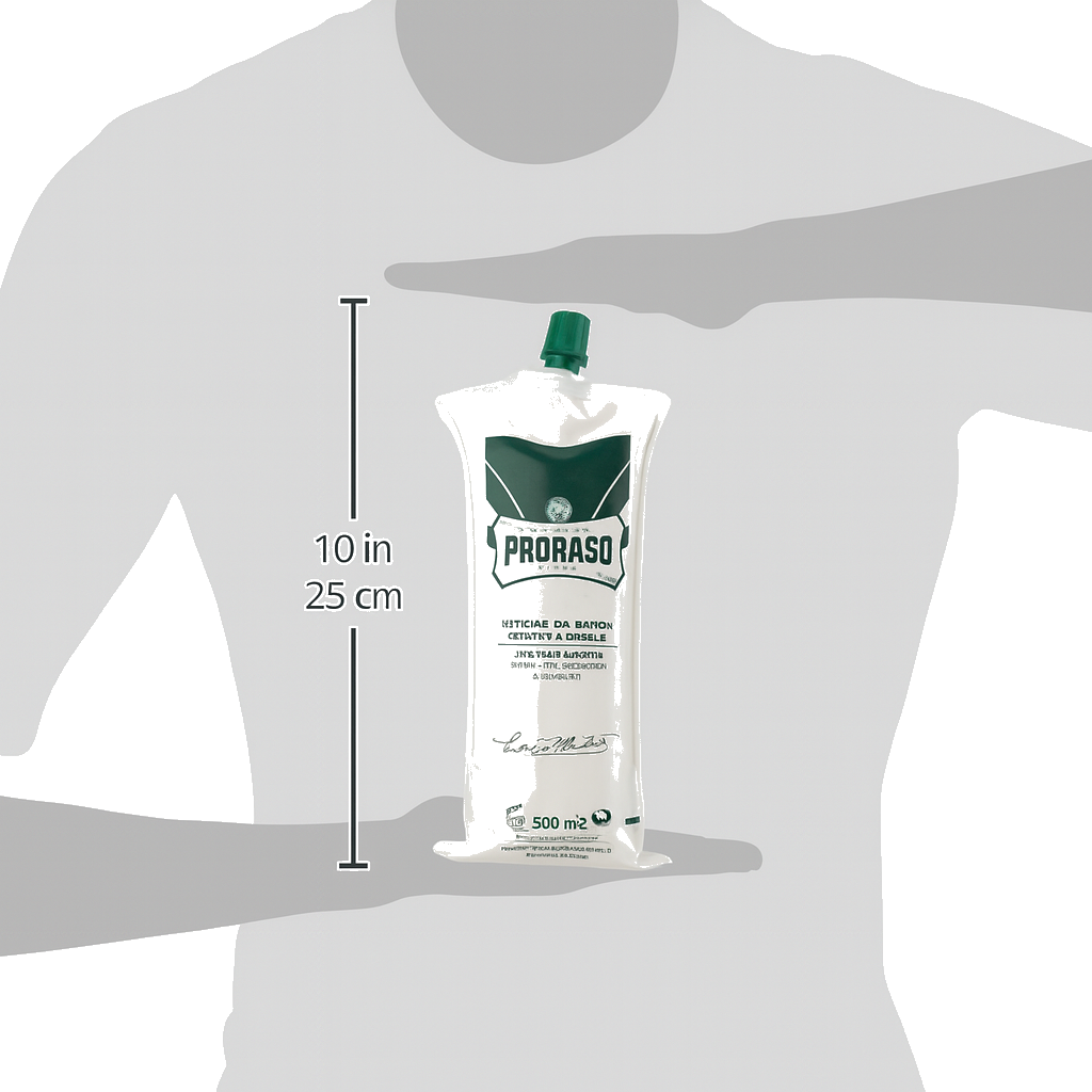 Sapone da Barba Proraso C. Barba - 500 ml - Rinfrescante e Tonificante - Ideale per la Rasatura quotidiana