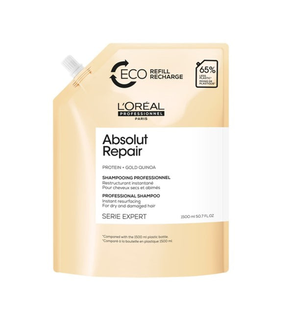 L'Oréal Professionnel Serie Expert Absolut Repair Shampoo Refill 1500 ml – Busta Ricarica Salone Eco-Sostenibile - MR BEAUTY SALON 