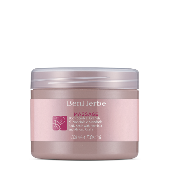 BEN HERBE MASSAGE BODY SCRUB AI GRANULIDI NOCCIOLE E MANDORLE 500ML - MR BEAUTY SALON 
