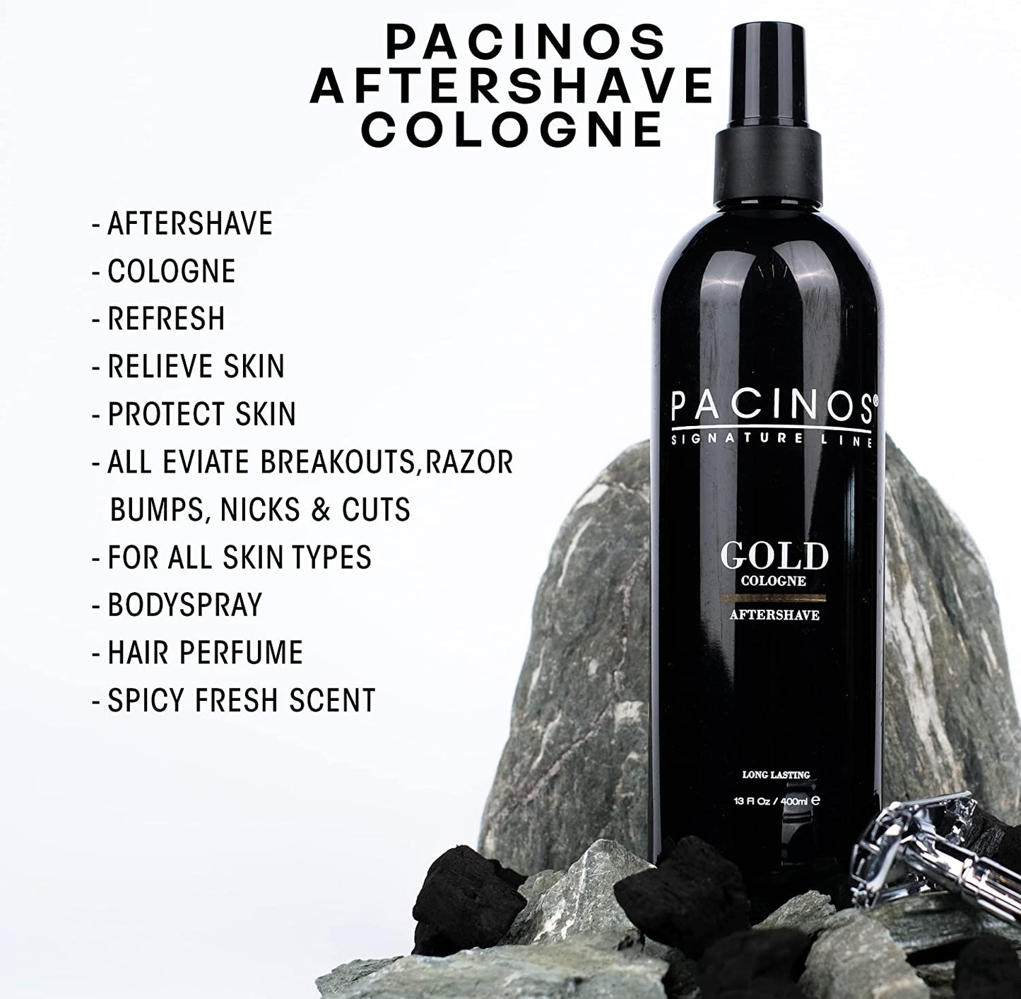 Pacinos Aftershave Cologne Gold 400ml - MR BEAUTY SALON 