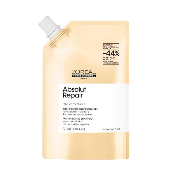 L'Oréal Professionnel Serie Expert Absolut Repair Shampoo Refill 1000 ml – Busta Ricarica Salone Eco-Sostenibile