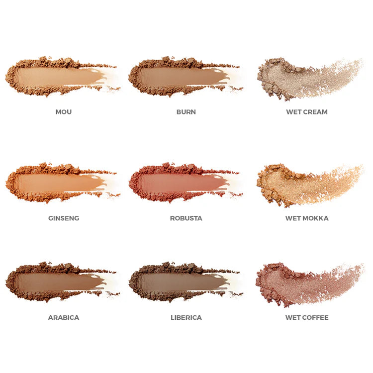 Jvone Milano Shadows Library - Arabica Eyeshadow Palette - MR BEAUTY SALON 